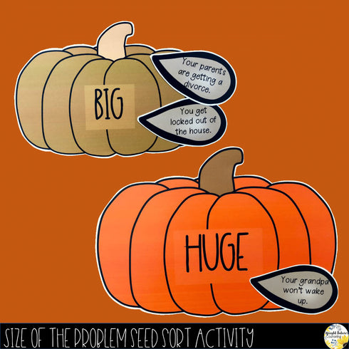 Size of the Problem Pumpkins Flip Book + Fall Themed Self-Regulation Activities